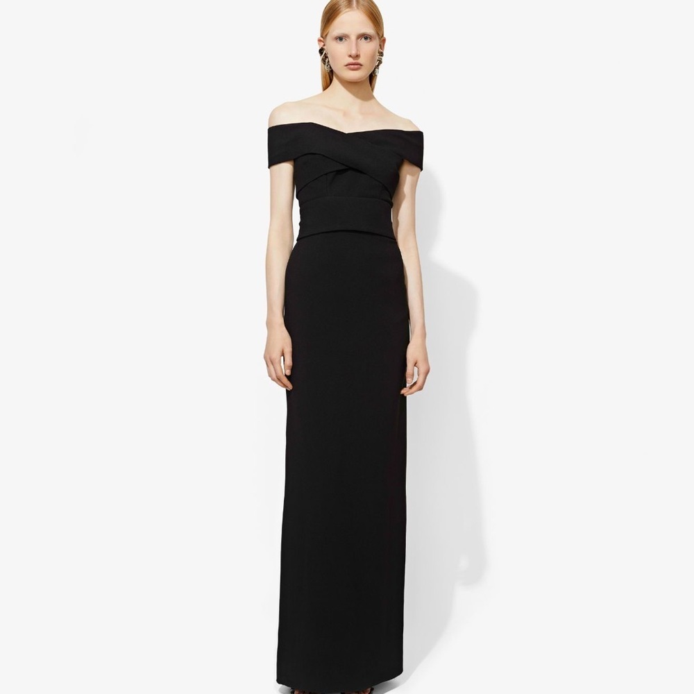 Proenza Schouler Off The Shoulder Cross Front Gown